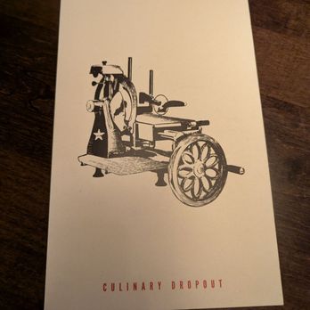 Culinary Dropout - Menu cover - New American Near Me - Orange, California
