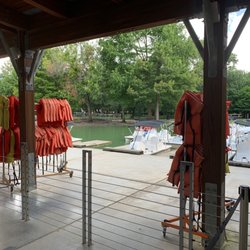 Pedal Boats - Hermann Park - Dock with life jackets