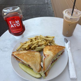 Moschetti Cafe - California Club Sandwich and my Iced Vanilla Latte - Cafes Near Me - Vallejo, California Moschetti Cafe - California Club Sandwich and my Iced Vanilla Latte - Cafes Near Me - Vallejo, California
