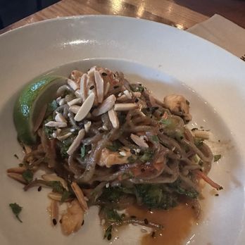 BJ's Restaurant & Brewhouse - Spicy Peanut Chicken With Soba Noodles. We had the server split into 2 - Breweries Near Me - Colonie, New York BJ's Restaurant & Brewhouse - Spicy Peanut Chicken With Soba Noodles. We had the server split into 2 - Breweries Near Me - Colonie, New York