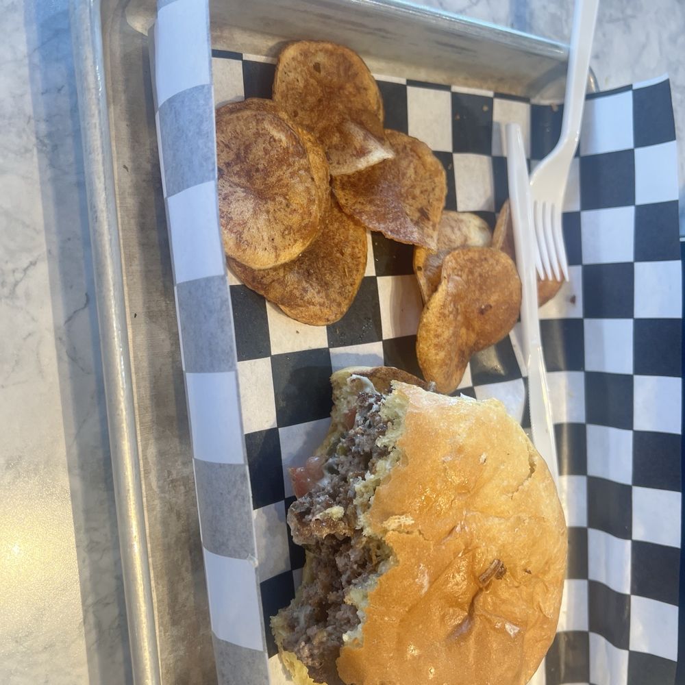 MOOYAH Burgers, Fries & Shakes - Double burger and chips - Burgers Near Me - Billings, Montana MOOYAH Burgers, Fries & Shakes - Double burger and chips - Burgers Near Me - Billings, Montana