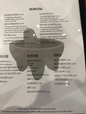 Menu photo 4 Tacos Y Salsas Santa Fe, NM