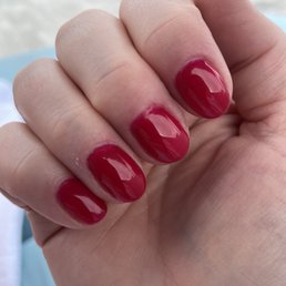 Hangnails left , sloppy lines and thin spots