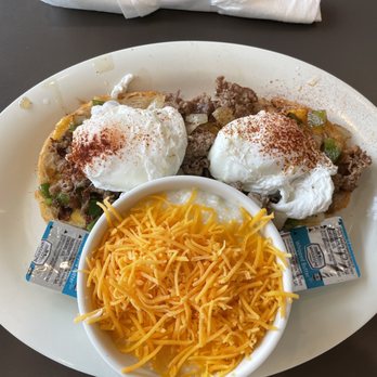 Eggs Up Grill - Philly Cheese Steak Benedict - Breakfast & Brunch Near Me - Riverview, Florida Eggs Up Grill - Philly Cheese Steak Benedict - Breakfast & Brunch Near Me - Riverview, Florida