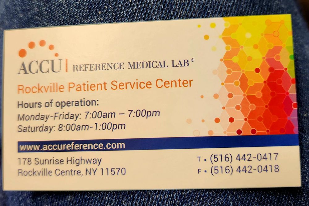 ACCU REFERENCE MEDICAL LAB Updated June 2024 178 Sunrise Hwy