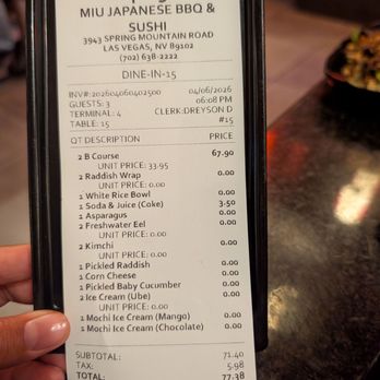 MIU Japanese BBQ - 4/6/2026. - Japanese Near Me - Las Vegas, Nevada