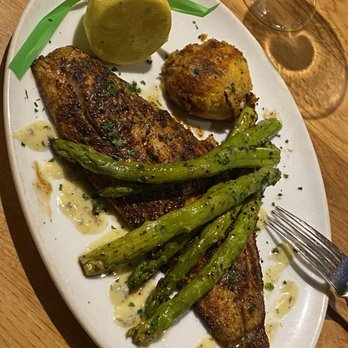 Legacy Kitchen's Steak + Chop - Redfish and asparagus - Steakhouses Near Me - Gretna, Louisiana Legacy Kitchen's Steak + Chop - Redfish and asparagus - Steakhouses Near Me - Gretna, Louisiana