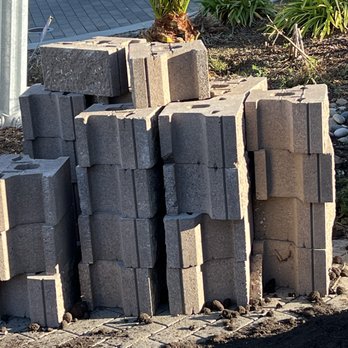 Opulands Landscape Design & Construction - Leftover wall block. Needed 20 blocks he ordered 45 and refused to return them for a refund. Gave them to another contractor. - Landscaping Near Me - Campbell, California