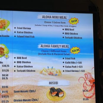 Aloha Express - Menu - Hawaiian Near Me - Visalia, California