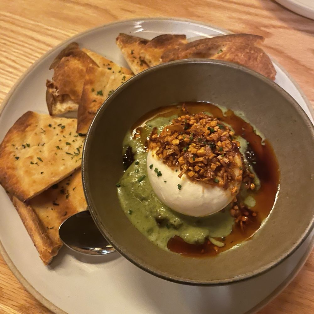 Canard - Burrata & garlic naan - New American Near Me - Beaverton, Oregon