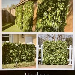 Artificial grass hedges