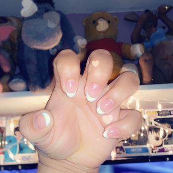 Angel’s Nails - Rounded French tip gel manicure on my natural nails - Nail Salons Near Me - El Monte, California