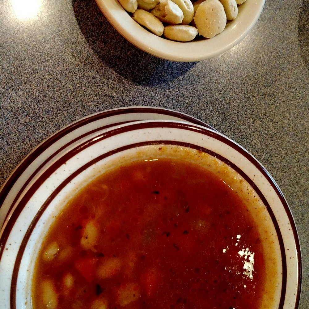 Texas Hot Lunch 4-Sons - Medeterian vegtable soup - New American Near Me - Kane, Pennsylvania