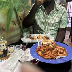 Home Grown Bar & Grill - A picture of our food with a side of my big sexy man.
