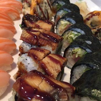 Mr Sushi - Not sure what's the roll but there's banana in the middle and eel on top, very set roll - Sushi Bars Near Me - Cherry Hill, New Jersey Mr Sushi - Not sure what's the roll but there's banana in the middle and eel on top, very set roll - Sushi Bars Near Me - Cherry Hill, New Jersey