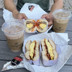 Blueberry pie latte, pumpkin chai, breakfast sandwiches
