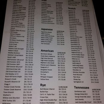 Warhorse - Menu (Whiskey) - Bars Near Me - Tallahassee, Florida Warhorse - Menu (Whiskey) - Bars Near Me - Tallahassee, Florida