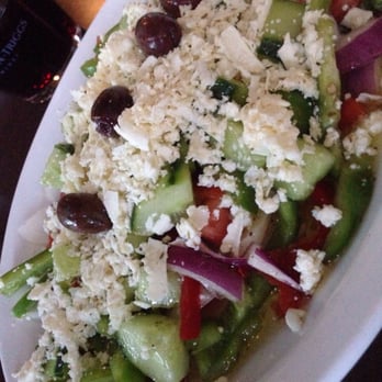 Yamas - Greek salad.  A must for every dish - Greek Near Me - Kelowna, British Columbia