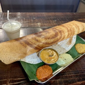 Madurai Mes - Butter Dosa with Tomato, Coconut, & Onion Chutneys - Indian Near Me - San Antonio, Texas