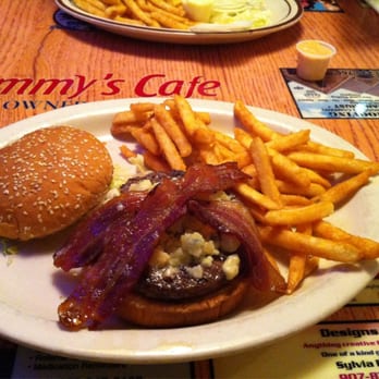 Tommy's Cafe - Bleu Cheese Burger w/Bacon and fries! - American Near Me - Renton, Washington Tommy's Cafe - Bleu Cheese Burger w/Bacon and fries! - American Near Me - Renton, Washington