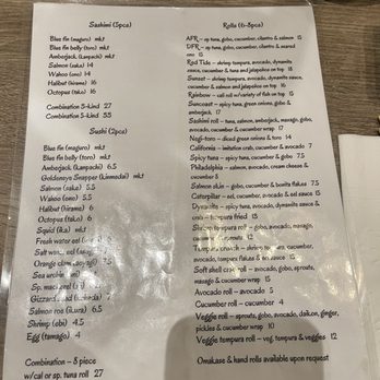 Kaito Sushi - Menu - Sushi Bars Near Me - Encinitas, California