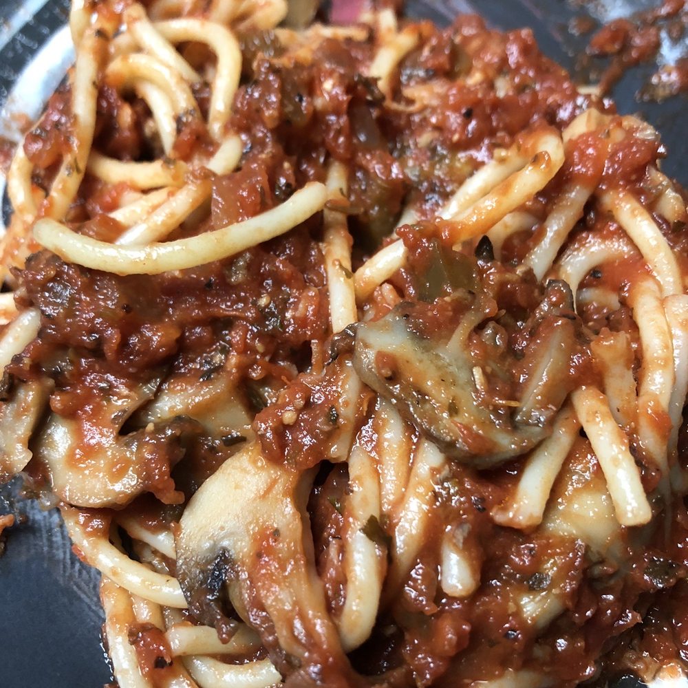 Joe Reno's Pizzeria - Spaghetti with mushrooms! - Pizza Near Me - Dearborn, Michigan