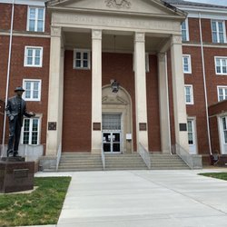 Indiana County Courthouse Probation - Statue of Jimmy Stewart stands here