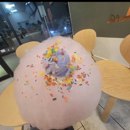 Blooming sky with ube ice cream Blooming sky with ube ice cream