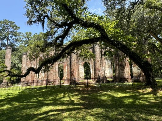 Old Sheldon Church Ruins by null