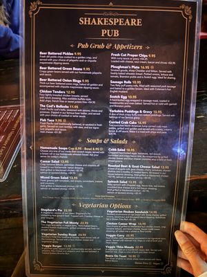 Menu photo 4 Shakespeare Pub & Grille San Diego, CA Menu photo 4 Shakespeare Pub & Grille San Diego, CA