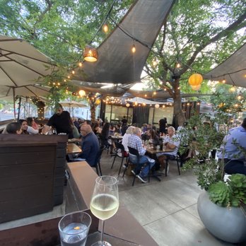 Benchmark - Main outdoor dining area - New American Near Me - Santa Ana, California