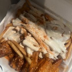 Who Dat Wings And More - Ranch fries and hot garlic Parmesan