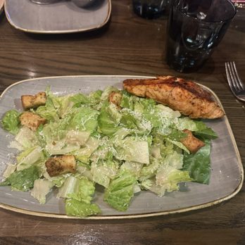 The HC Tavern + Kitchen - Traditional Caesar Salad + Salmon - Seafood Near Me - Fishers, Indiana The HC Tavern + Kitchen - Traditional Caesar Salad + Salmon - Seafood Near Me - Fishers, Indiana