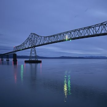 Cannery Pier Hotel & Spa - View from room at dawn - Hotels Near Me - Astoria, Oregon Cannery Pier Hotel & Spa - View from room at dawn - Hotels Near Me - Astoria, Oregon