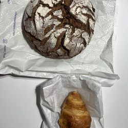 Sourdough and croissant