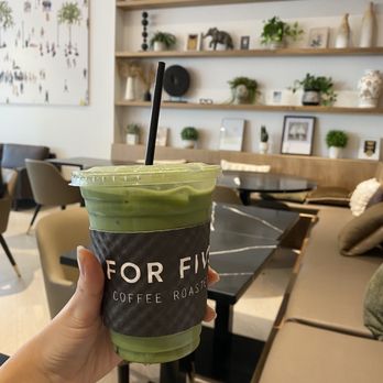 For Five Coffee Roasters - Macadamia lavender matcha latte - Coffee & Tea Near Me - Garden City, New York For Five Coffee Roasters - Macadamia lavender matcha latte - Coffee & Tea Near Me - Garden City, New York