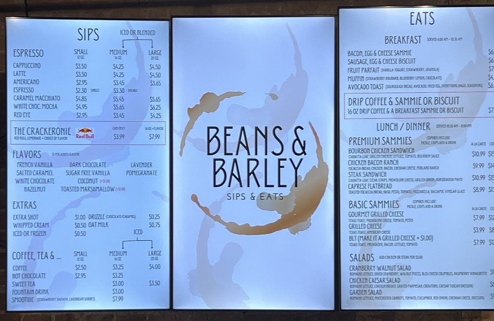 BEANS AND BARLEY Updated May 2024 214 N Main Str, West, Texas