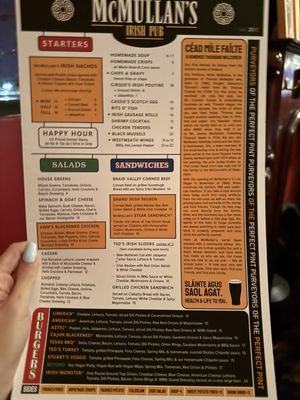 Menu photo 6 McMullan's Irish Pub Las Vegas, NV
