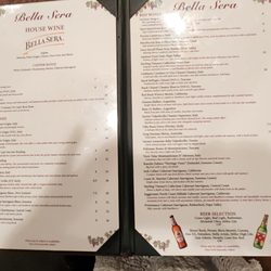 Bella Sera - Menu