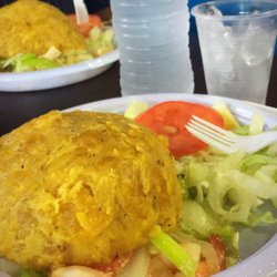 Gaby's Sea food - Mofongo with shrimp