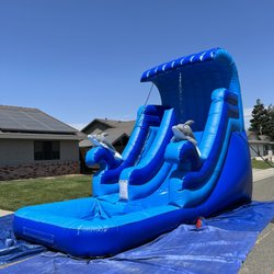 Family Jumps Bounce House and Party Rentals - 14' water slide setup