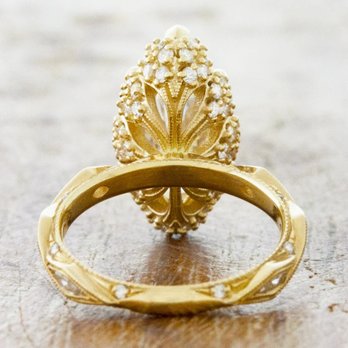 Ken & Dana Design - Detail of our Odette, an intricate basket engagement ring. - Bridal Near Me - New York, New York Ken & Dana Design - Detail of our Odette, an intricate basket engagement ring. - Bridal Near Me - New York, New York
