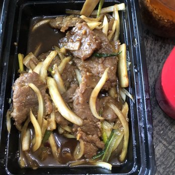 Red Lantern Chinese Cuisine - Mongolian Beef, we already ate half. - Chinese Near Me - Glendora, California