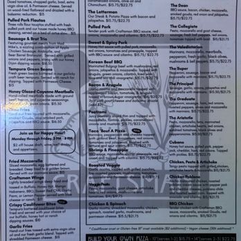 Craftsman Wood Fired Pizza - Pizza and appetizer menu as of February 2026 - Pizza Near Me - Placentia, California Craftsman Wood Fired Pizza - Pizza and appetizer menu as of February 2026 - Pizza Near Me - Placentia, California