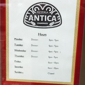 Pizzeria Antica - Pizza Near Me - Champaign, Illinois