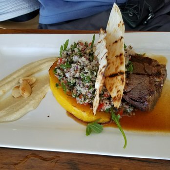 Depot - Slow cooked lamb with pumpkin quinoa and hummus tortilla - tastes as good as it looks. - Coffee & Tea Near Me - Coffs Harbour, NSW