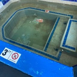 Hot tub is perminately closed, but they haven't drained it.