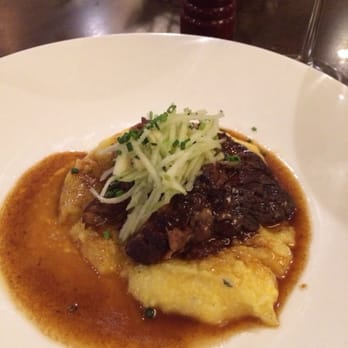 Panzano - Braised beef short rib with polenta and green apple - Italian Near Me - Denver, Colorado Panzano - Braised beef short rib with polenta and green apple - Italian Near Me - Denver, Colorado