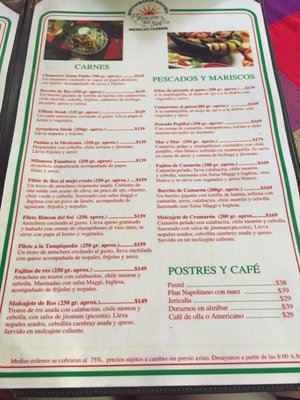 Menu photo 3 El Rincón del Sol Tonalá, JAL