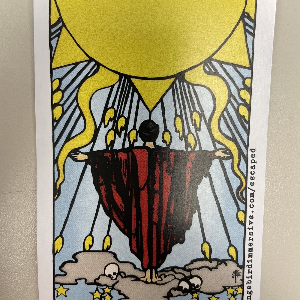 Strange Bird Immersive - Tarot card. Thank YOU for a delightful evening Strange Bird. - Escape Games Near Me - Houston, Texas Strange Bird Immersive - Tarot card. Thank YOU for a delightful evening Strange Bird. - Escape Games Near Me - Houston, Texas